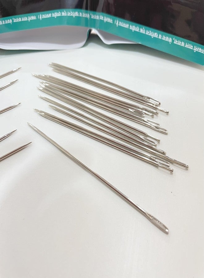 OMX, 20 Pieces, Long Eyed Beading Needles, 2MM x 127mm | 127 mm (5 inch) Long & 2MM Thick, Packing Bag Needles, Used to Work with Heavier Materials, Canvas, Jute, Book Binding etc - Image 5